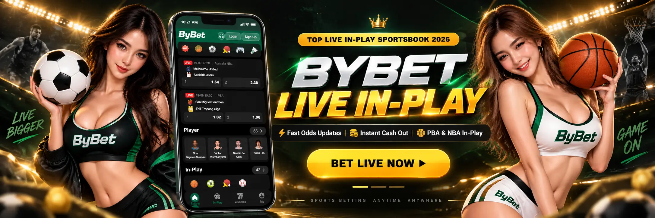 Bybet Live In-Play Sports Betting Odds & Instant Cashout Promotion