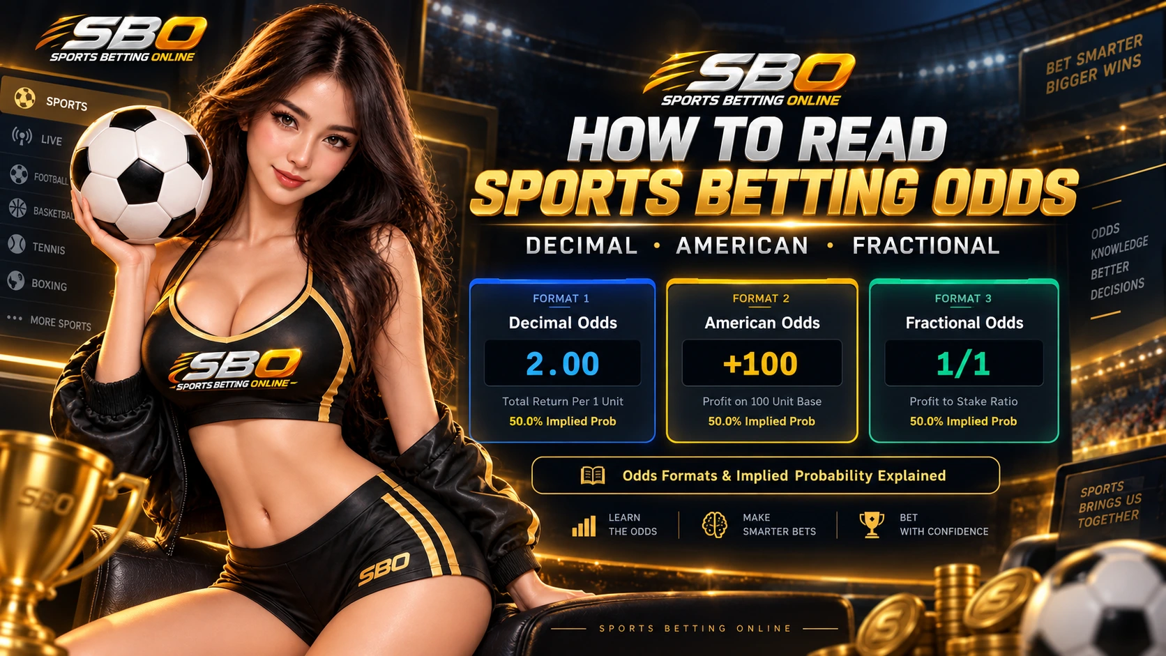 Comparison of decimal American and fractional sports odds formats